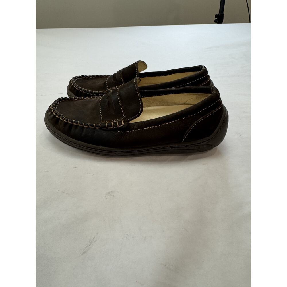 Primigi Boys Suede Loafers Preppy Casual Nubuck Brown Italian Leather Size 13.5 - Picture 2 of 12